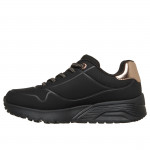 Skechers Uno Lite Metallic Mode fekete lányka–női fűzős sneaker cipő 310384L-BKRG