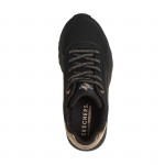 Skechers Uno Lite Metallic Mode fekete lányka–női fűzős sneaker cipő 310384L-BKRG