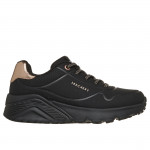 Skechers Uno Lite Metallic Mode fekete lányka–női fűzős sneaker cipő 310384L-BKRG