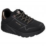 Skechers Uno Lite Metallic Mode fekete lányka–női fűzős sneaker cipő 310384L-BKRG Női Skechers