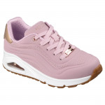 Skecher Uno Gen1 Shimmer Wave lányka - női fűzős sneaker cipő 310286L-PNK Gyerek Skechers