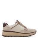 Jana női fűzős cipzáras bézs kombi sneaker félcipő 23762-45-490 07861