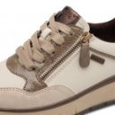 Jana női fűzős cipzáras bézs kombi sneaker félcipő 23762-45-490 07861