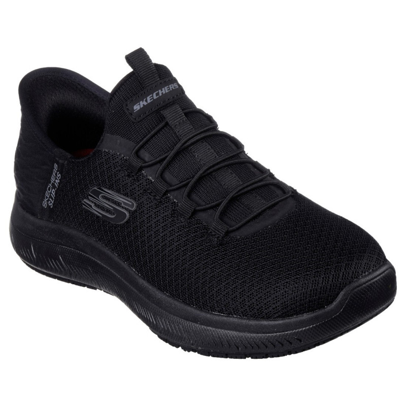 Skechers Slip-Ins Summits SR Enslee fekete bebújós női munkacipő 108144EC-BBK