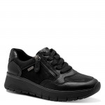 Jana női fűzős cipzáras fekete sneaker félcipő 23762-45-007 07863 Női Jana