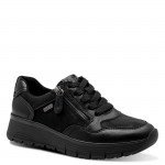 Jana női fűzős cipzáras fekete sneaker félcipő 23762-45-007 07863 Női Jana