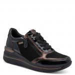 Jana női fűzős cipzáras sneaker fekete félcipő 23789-47-001 07870 Női Jana