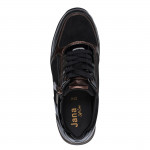 Jana női fűzős cipzáras sneaker fekete félcipő 23789-47-001 07870