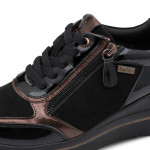 Jana női fűzős cipzáras sneaker fekete félcipő 23789-47-001 07870
