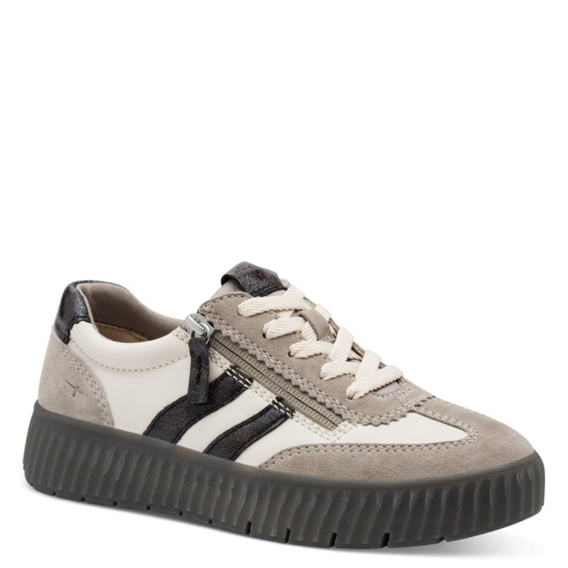 Tamaris Comfort fűzős-cipzáras szürke kombi női sneaker 83729-45-204 07876