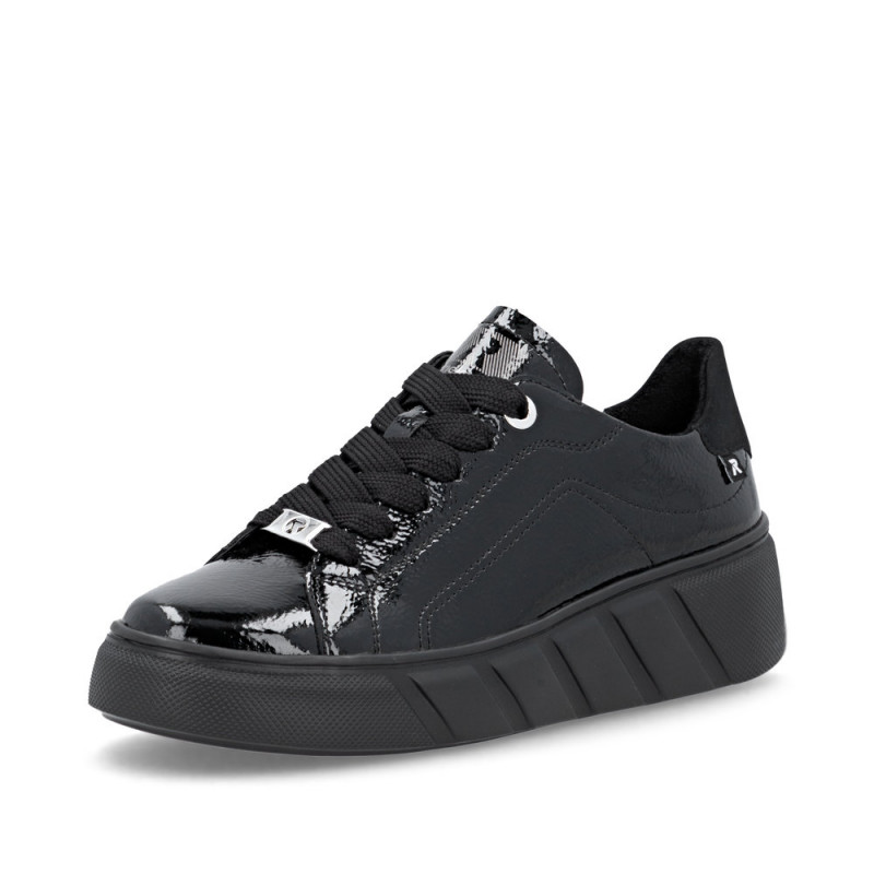 Rieker Revolution női fűzős metál lakkbőr sneaker félcipő W2601-00