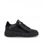 Rieker Revolution női fűzős metál lakkbőr sneaker félcipő W2601-00
