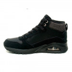 Skechers Uno Stacre Shine fekete női bokacipő 177181-BBK
