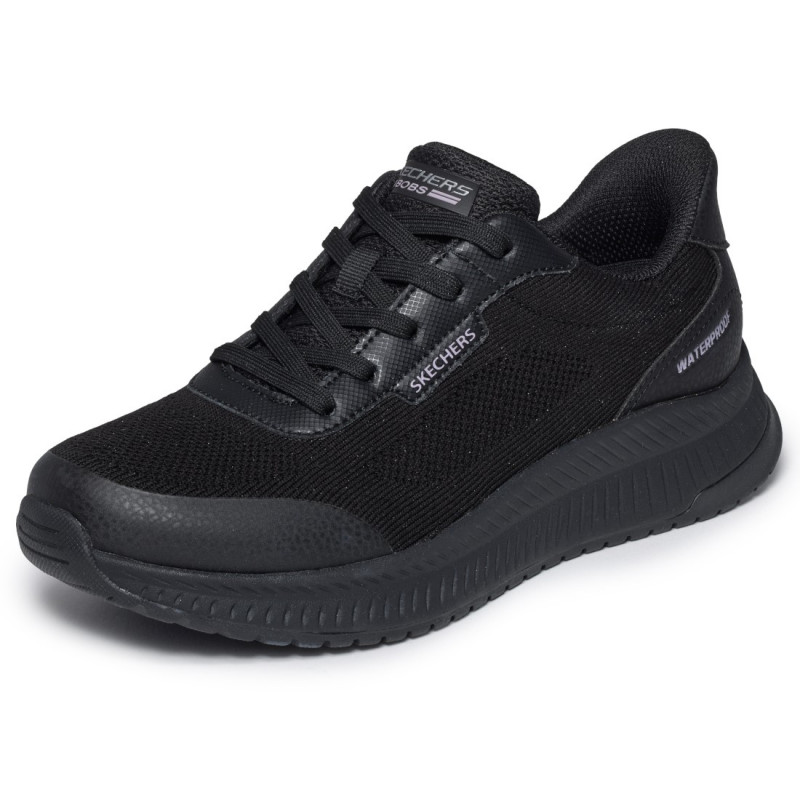 Skechers Slip-Ins BOBS Squad 4 Essential Look fekete bebújós sneaker félcipő 117744-BLK
