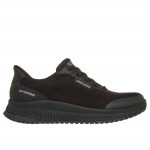 Skechers Slip-Ins BOBS Squad 4 Essential Look fekete bebújós sneaker félcipő 117744-BLK