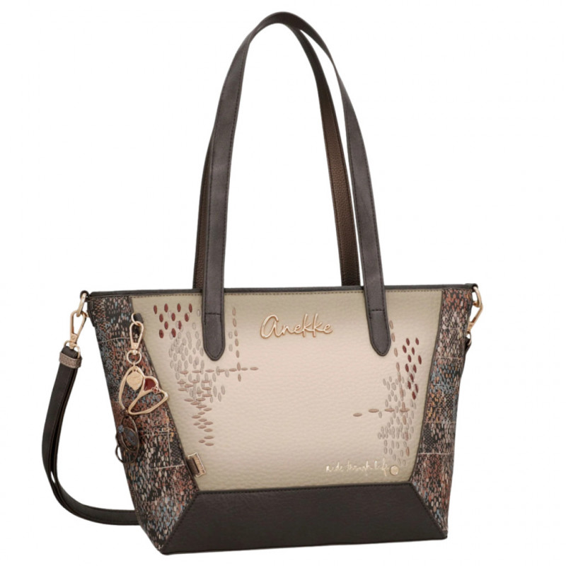 Anekke BLOSSOM közepes  bézs kombi shopper válltáska 43712-422